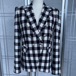 Veronica Beard Black/White Miller Dickey Jacket sz 4